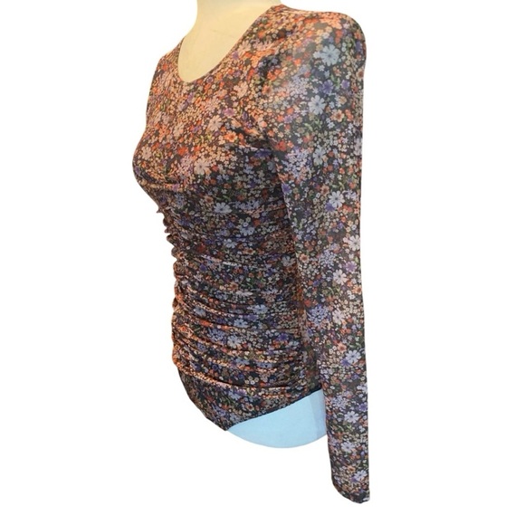 Lulus Everyday Luck Brown Floral Print Ruched Floral Bodysuit - Picture 4 of 8